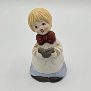 Vtg 70s Naughty Choir Boy Jasco Merri-Bells Bisque Porcelain Figurine Bell CUTE!